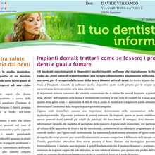 Impianti dentali: trattarli come se fossero i propri denti e guai fumare